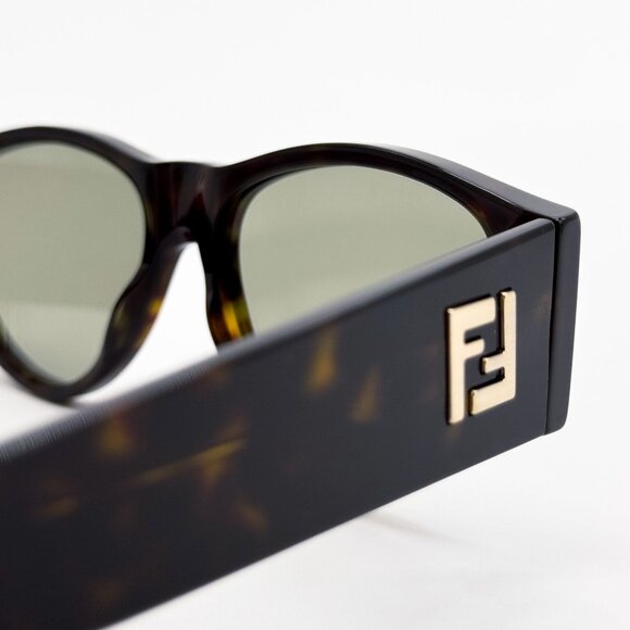 NEW FE40158I 52E FENDI WOMEN SUNGLASSES HAVANA GREY EYEWEAR FENDI - Picture 7 of 10
